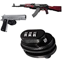 Homy Gun Lock- Universal 3 dígitos combinación candado de pistola – para pistolas- rifles- escopetas